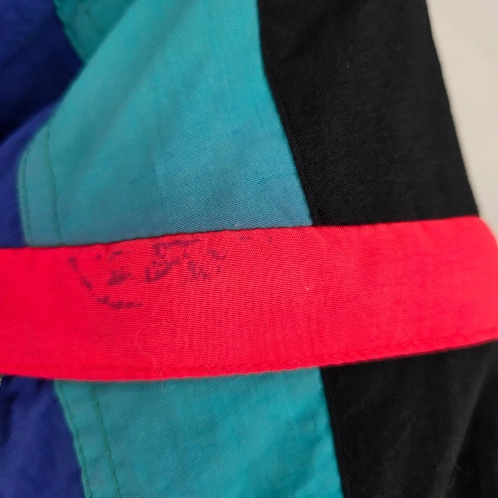 Vintage Club Attivo Ski Suit Teal Purple Pink Colorblock Boys 12 Retro 80s 90s